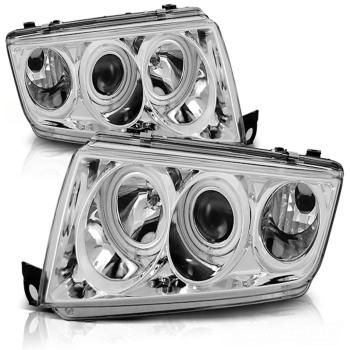 Scheinwerfer CCFL Angel Eyes für Skoda Fabia 1 Bj. 99-08 Chrom